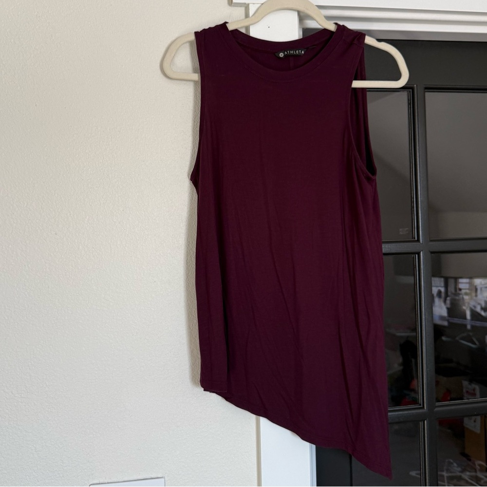 Athleta Deep Burgundy Sleeveless Top